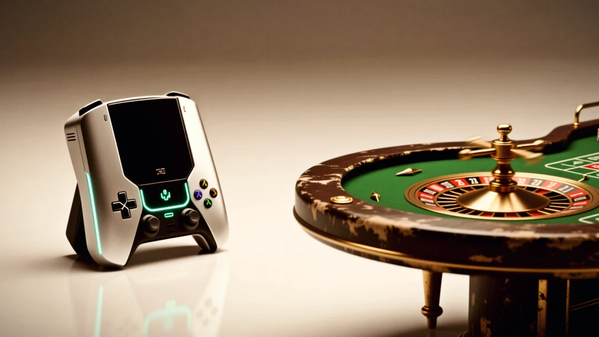 Образы игровых консолей и казино, их связь в игровой индустрии.